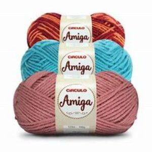 Lã Amiga Círculo | Novelo com 133 Metros | Cores Lisas - Oferta na Shopee