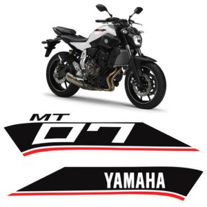 Par De Adesivos Laterais Tanque Yamaha Mt-07 Preto Vermelho - Oferta na Shopee