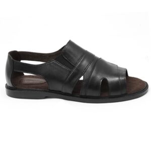 Sandalia Masculina Em Couro Legitimo Com Solado De Borracha Antiderrapante - Oferta na Shopee
