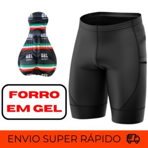 Bermuda Ciclismo Masculina Short Forro Gel Bike Pedal Ciclista Mtb - Oferta na Shopee