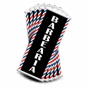 Banner Barbearia Escrita Chamativa Para Atrair Mais Clientes 100x30cm - Oferta na Shopee