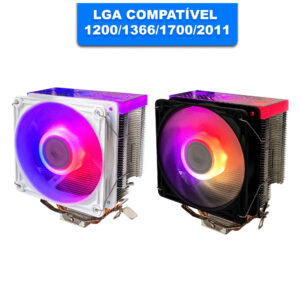 Cooler CPU PC Universal 120mm LGA 1200 1366 1700 2011 Led Argb Controladora 130w - Oferta na Shopee
