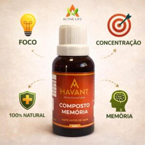 COMPOSTO MEMÓRIA 30ML 100% NATURAL HAVANT - Oferta na Shopee