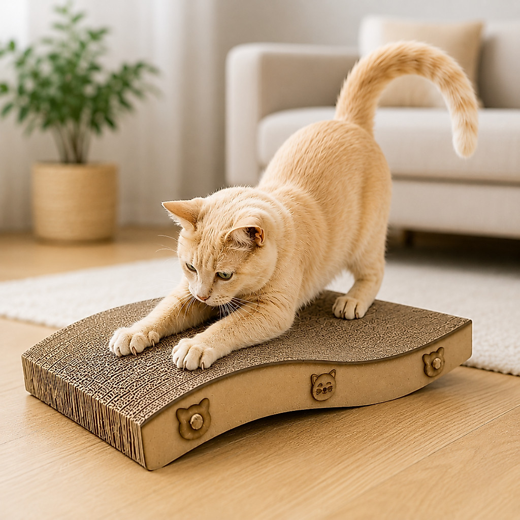 Arranhador Gato Antiestresse Resistente de Papelão e MDF Arranhador Gato Antiestresse Resistente de Papelão e MDF - Oferta na Shopee