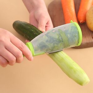Descascador e Cortador de Legumes e Frutas com Reservatório Inox Cozinha Multiuso - Oferta na Shopee