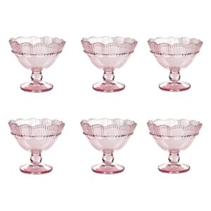 Jogo De Taças De Sobremesa Linx Rosa 270 ml com 6 Peças - Oferta na Shopee