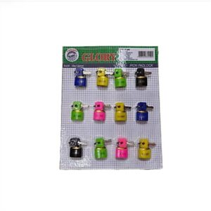 cadeado colorido 12 unidades (cartela) - Oferta na Shopee