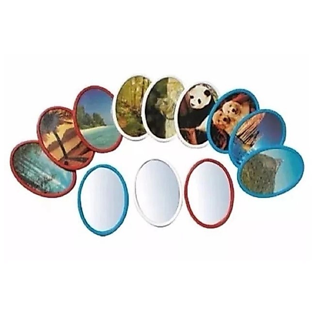 Kit 3/6/10/12 Espelho de Bolso Oval Colorido Kit 3/6/10/12 Espelho de Bolso Oval Colorido - Oferta na Shopee
