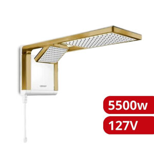 Chuveiro Ducha Acqua Duo Branco Dourado 127V 5500W Lorenzetti Jato Duplo - Oferta na Shopee