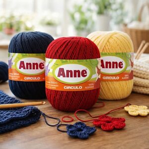 Fio Anne Círculo 500m – 100% Algodão | Cores Firmes e Vibrantes para Crochê e Tricô - Oferta na Shopee