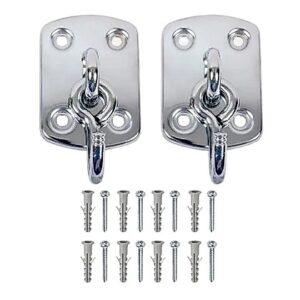 Gancho de Rede Tipo Armador Com Suporte Reforçado Cromado 2 Unidades - Oferta na Shopee