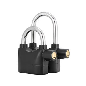 Cadeado Com Alarme Sonoro Prova De Água Anti-furto Moto Bicicleta Portão Casa 110db Chaves Baterias - Oferta na Shopee