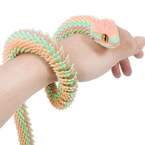 Brinquedo De Cobra Impresso Em 3D Descompressão Flexível Articulado