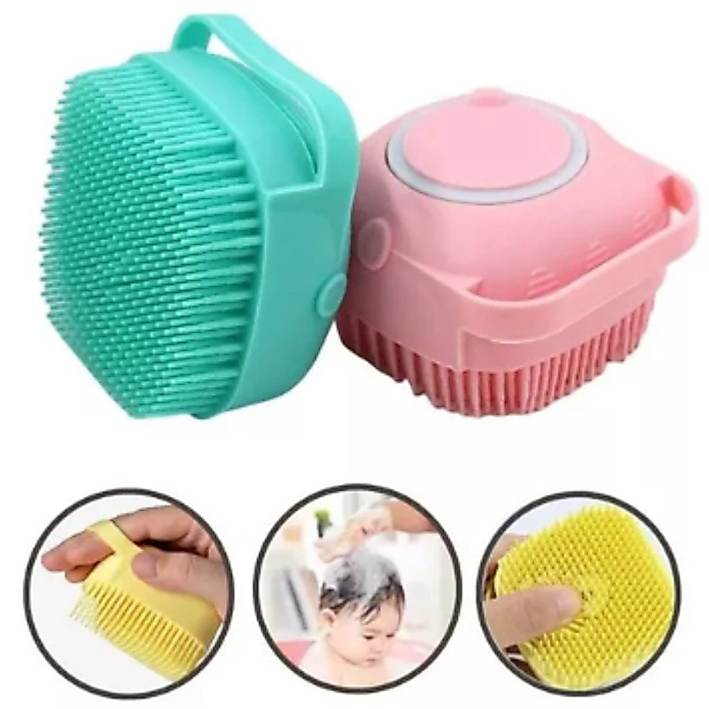 1/2/3 Esponja de Silicone P/Banho em Pets Massageador Dispenser Shampoo 1/2/3 Esponja de Silicone P/Banho em Pets Massageador Dispenser Shampoo