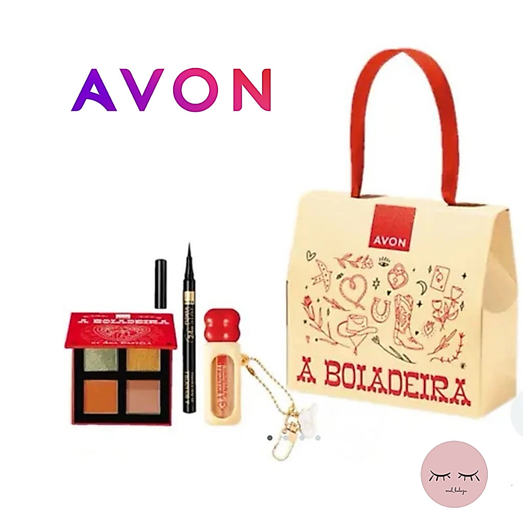 Kit Avon Gloss Labial A Boiadeira by Ana Castela (paleta sombra, gloss, delineador) Escolha o Seu Kit Avon Gloss Labial A Boiadeira by Ana Castela (paleta sombra