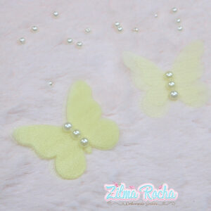 Borboleta de Organza -  50 Unidades - Aplicação Vestido