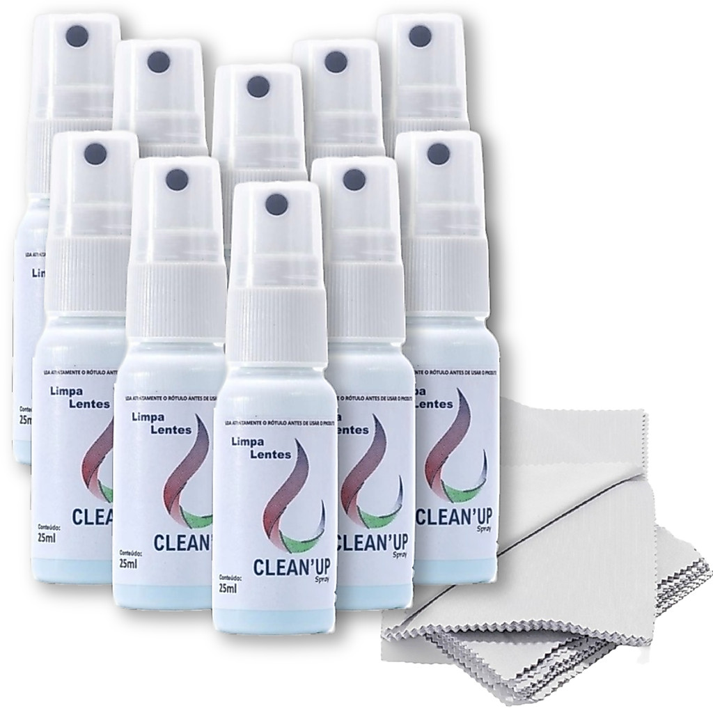 Kit de Limpa Lentes e Telas Clean Up 25ml Óculos Tv LCD Plasma Celular + flanelas Kit de Limpa Lentes e Telas Clean Up 25ml Óculos Tv LCD Plasma Celular + flanelas - Oferta na Shopee