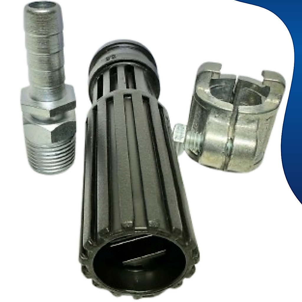 Kit esguicho de alta pressão hidraflux esguicho 2,2mm espigão e braçadeira de 1/2" Kit esguicho de alta pressão hidraflux esguicho 2