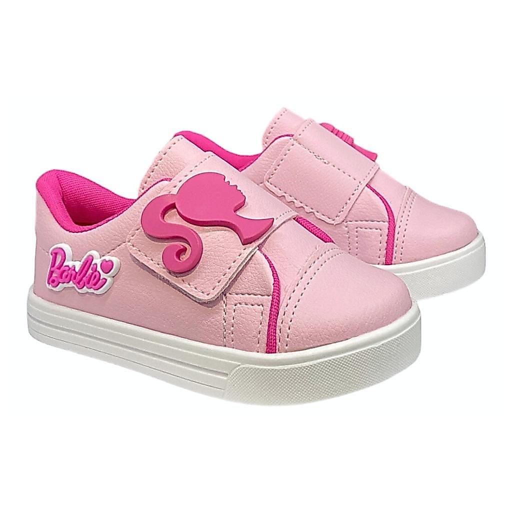 Tênis Infantil Menina Cano Baixo Ponta Larga Rosa Barbie 20 ao 34 Tênis Infantil Menina Cano Baixo Ponta Larga Rosa Barbie 20 ao 34