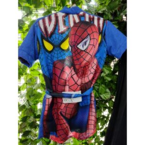 roupão atoalhado infantil moda praia verão natação praia clube - Oferta na Shopee