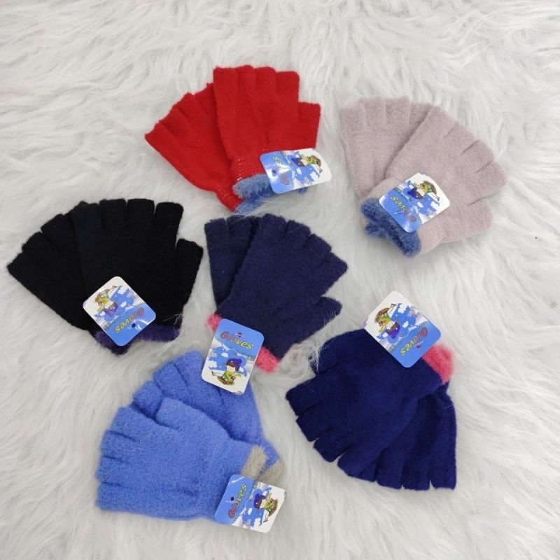 Luva de pelúcia infantil sem dedo Unissex flexível de inverno coral Luva de pelúcia infantil sem dedo Unissex flexível de inverno coral - Oferta na Shopee
