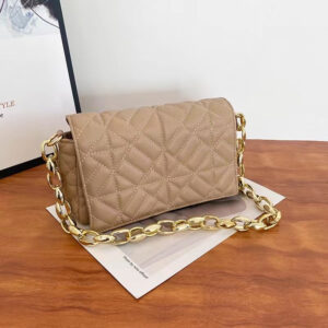 Bolsa De Ombro Feminina Com Corrente De Couro PU Flexível De Alta Qualidade - Oferta na Shopee