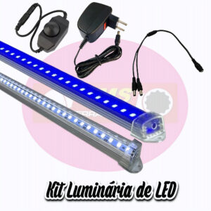 02 Luminaria 80cm Led Cores Aquario Plantado / Marinho - Oferta na Shopee