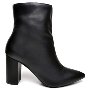 Bota Feminina Preta Branca Salto Bloco Planet Franca Salto Grosso Bico Fino Confortável - Oferta na Shopee