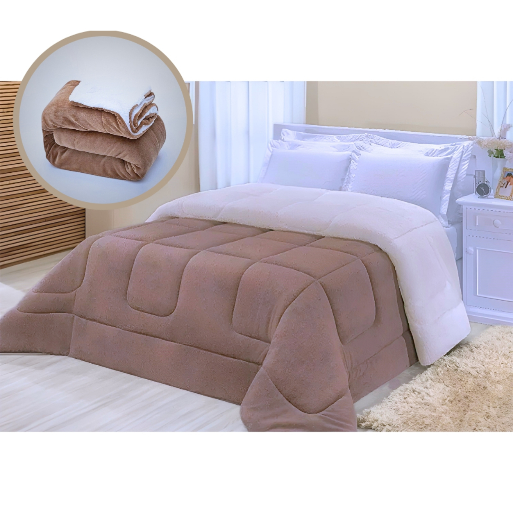 Coberdrom Cobertor Casal Queen Dupla Face 2,40m x 2,20m Coberdrom Cobertor Casal Queen Dupla Face 2