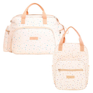 Kit Bolsas Maternidade Pirulitando G+M Confete Marfim - Oferta na Shopee