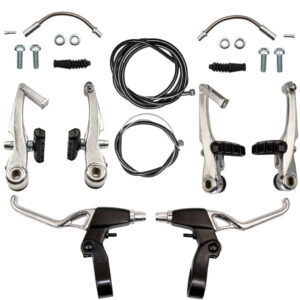 Jogo De Freio Bicicleta V-break Nylon C/ Manete + Cabos Kit Completo - Oferta na Shopee