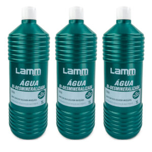 3 Água Desmineralizada 1L Para Radiador e Bateria LAMM - Oferta na Shopee
