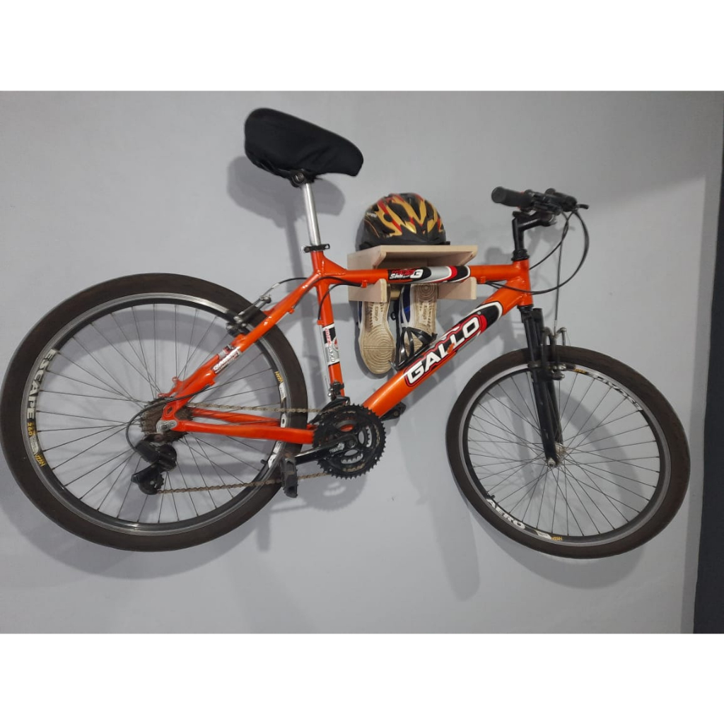 Suporte para BIKE Sapatiha capacete feito em mdf cru Suporte para BIKE Sapatiha capacete feito em mdf cru - Oferta na Shopee