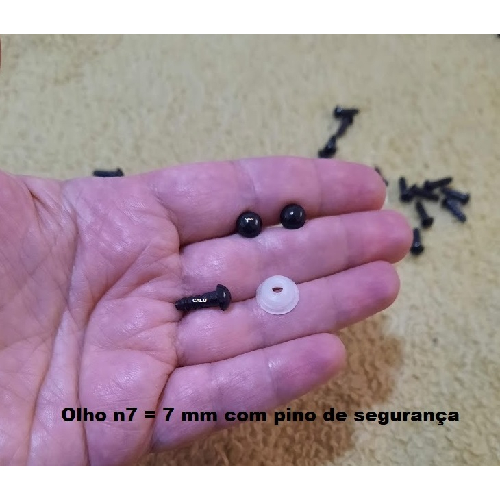 30 Olhos=15 Pares Nº 07 Preto Com Pino + Trava Amigurumi Artesanato 30 Olhos=15 Pares Nº 07 Preto Com Pino + Trava Amigurumi Artesanato - Oferta na Shopee
