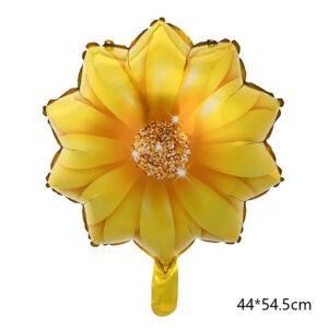 Balão Metalizado Flor Girassol Amarelo Festa Jardim Decoração Enfeites - Oferta na Shopee