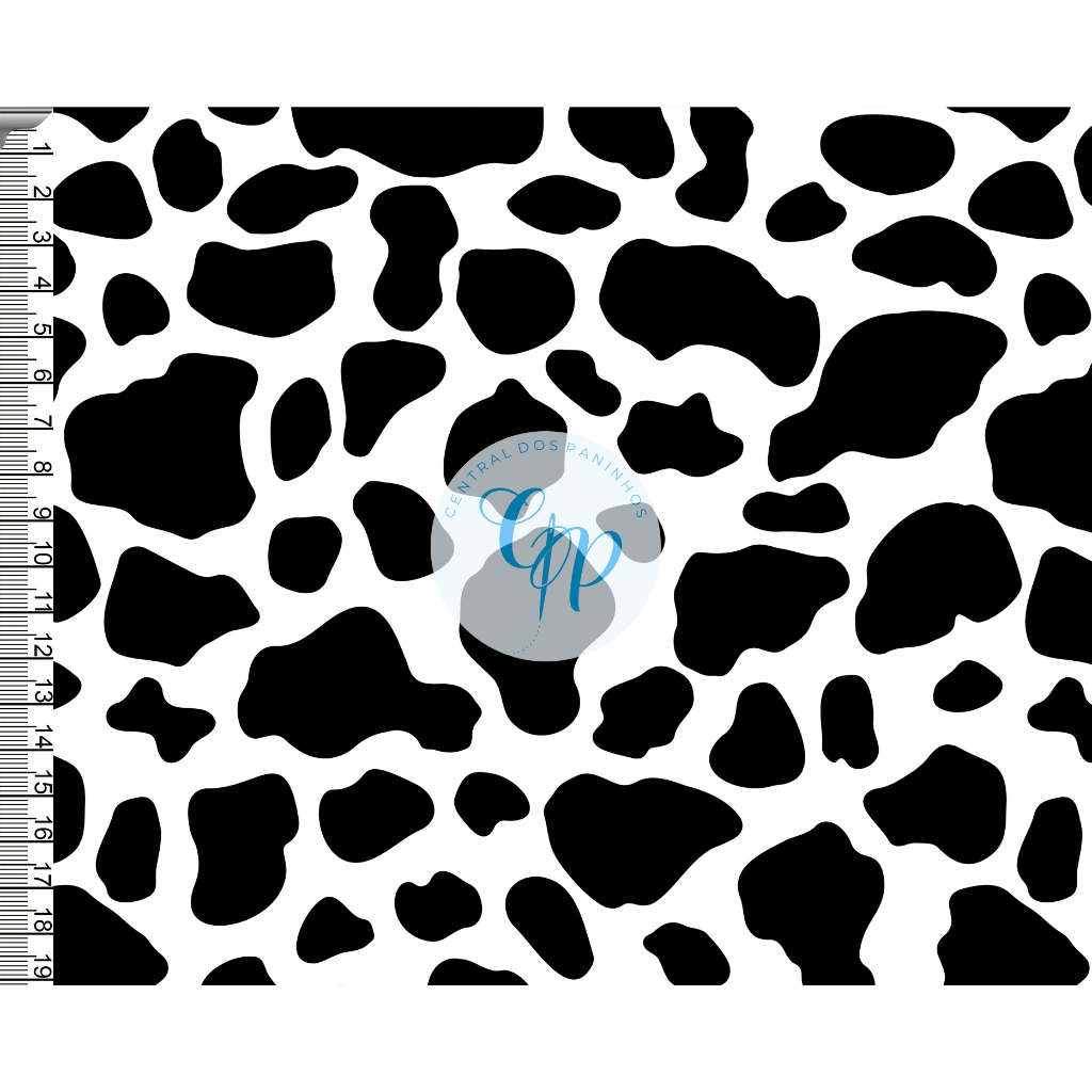 Tecido tricoline, microfibra ou gabardine - Mancha de Vaca - 0.50cm Tecido tricoline