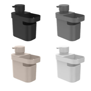 Dispenser Detergente Com Organizador de Pia 650ml Cozinha OU Promo - Oferta na Shopee
