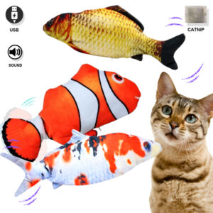 Brinquedo Peixe elétrico  interativo com Catnip gato se mexe Pelucia Pet - Oferta na Shopee
