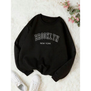 Moletom Gola Redonda Blusa Frio Básico Careca Casaco Feminino Masculino Flanelado Algodão Brooklyn - Oferta na Shopee