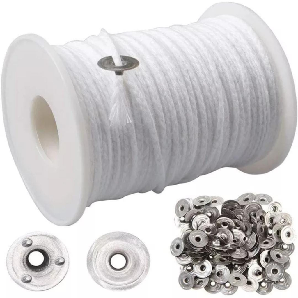 Pavio 100% Algodão Diâmetro 2mm C/ 10 Metros | 100 Ilhós 2mm Pavio 100% Algodão Diâmetro 2mm C/ 10 Metros | 100 Ilhós 2mm - Oferta na Shopee