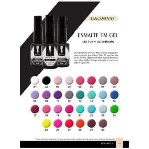 Kit 2 Esmalte Em Gel Unhas Miss Sonia Led Uv 10ml - Oferta na Shopee