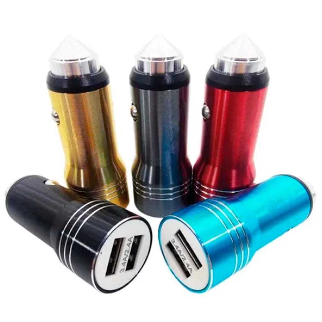 ASALOOG Carregador Veicular com 2 Entradas USB Carregamento Rápido Ref:301 ASALOOG Carregador Veicular com 2 Entradas USB Carregamento Rápido Ref:301