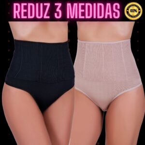 Calcinha Modeladora PantyShape cos  cintura alta conforto  Reduz de 3 Medidas na Hora!" - Oferta na Shopee