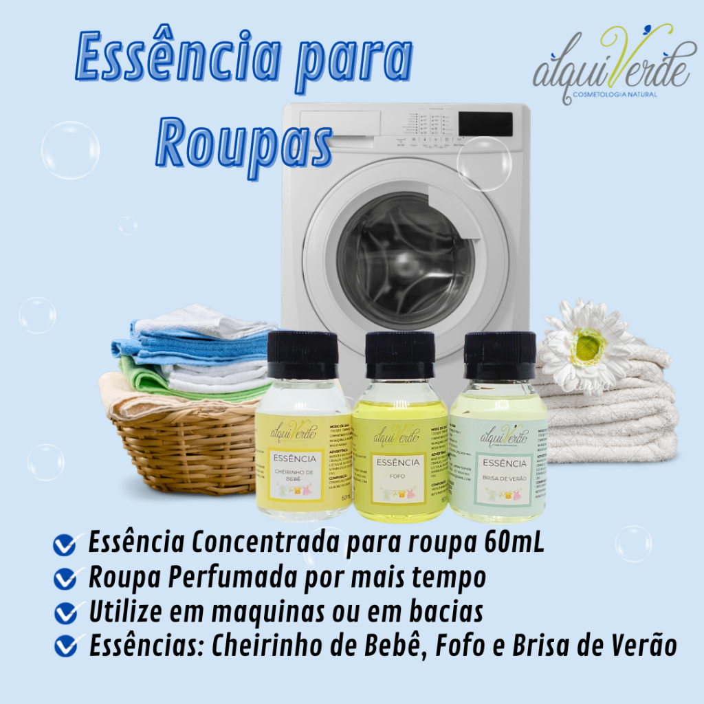ESSÊNCIA CONCENTRADA DE LAVANDERIA PARA PERFUMAR ROUPA 60mL ESSÊNCIA CONCENTRADA DE LAVANDERIA PARA PERFUMAR ROUPA 60mL