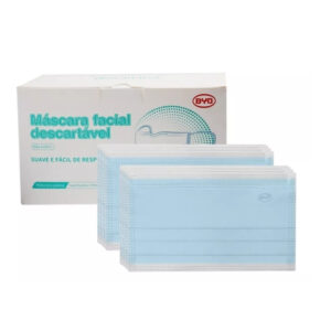 Máscara Descartável Tripla Com Elástico e Clip Nasal Azul B.Y.D - Oferta na Shopee