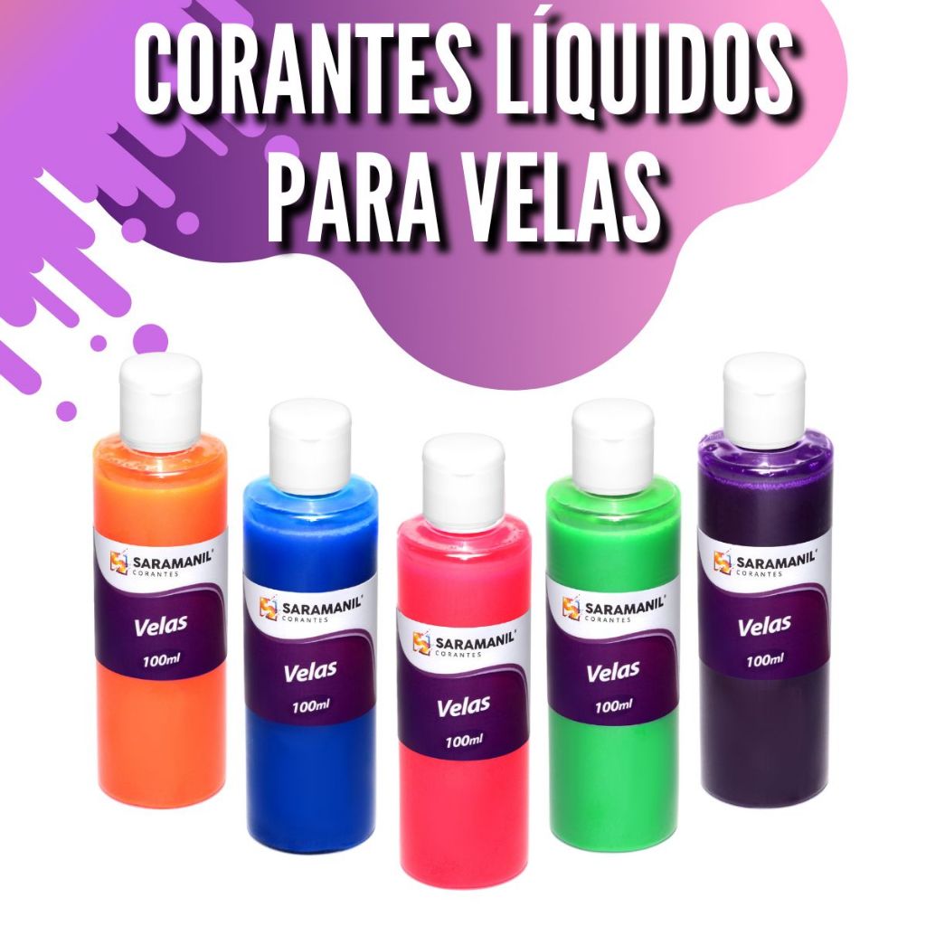 Kit 5 Corante Anilina para Velas Fluorescente Líquido 100ml Saramanil Kit 5 Corante Anilina para Velas Fluorescente Líquido 100ml Saramanil - Oferta na Shopee