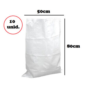 Saco De Rafia 10 Unidades Novo Virgem  70x50cm Entulho Multiuso Reforçado - Oferta na Shopee