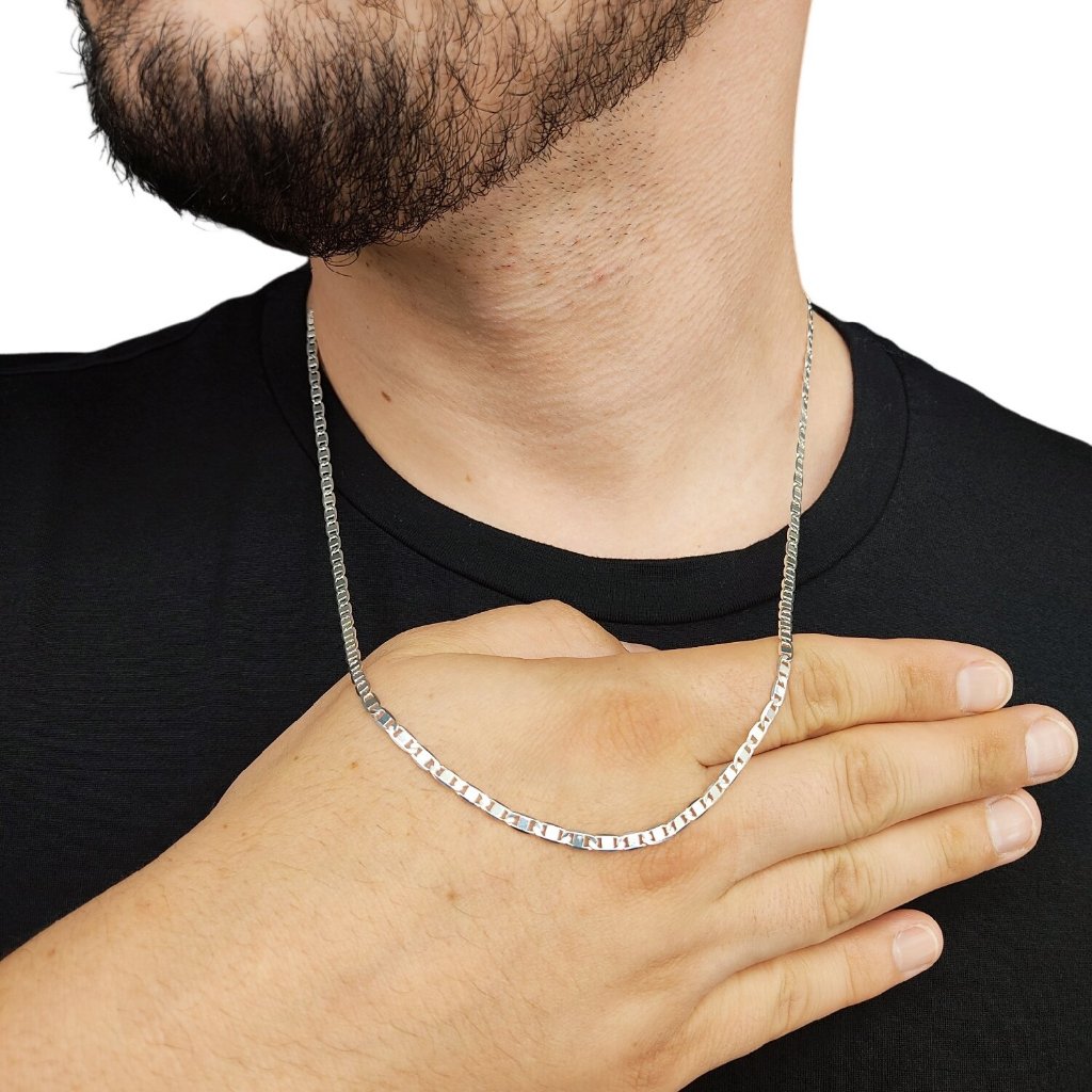 Cordão Corrente Piastrine 2mm Masculino PRATA ITALIANA 925 Legítima Cordão Corrente Piastrine 2mm Masculino PRATA ITALIANA 925 Legítima - Oferta na Shopee