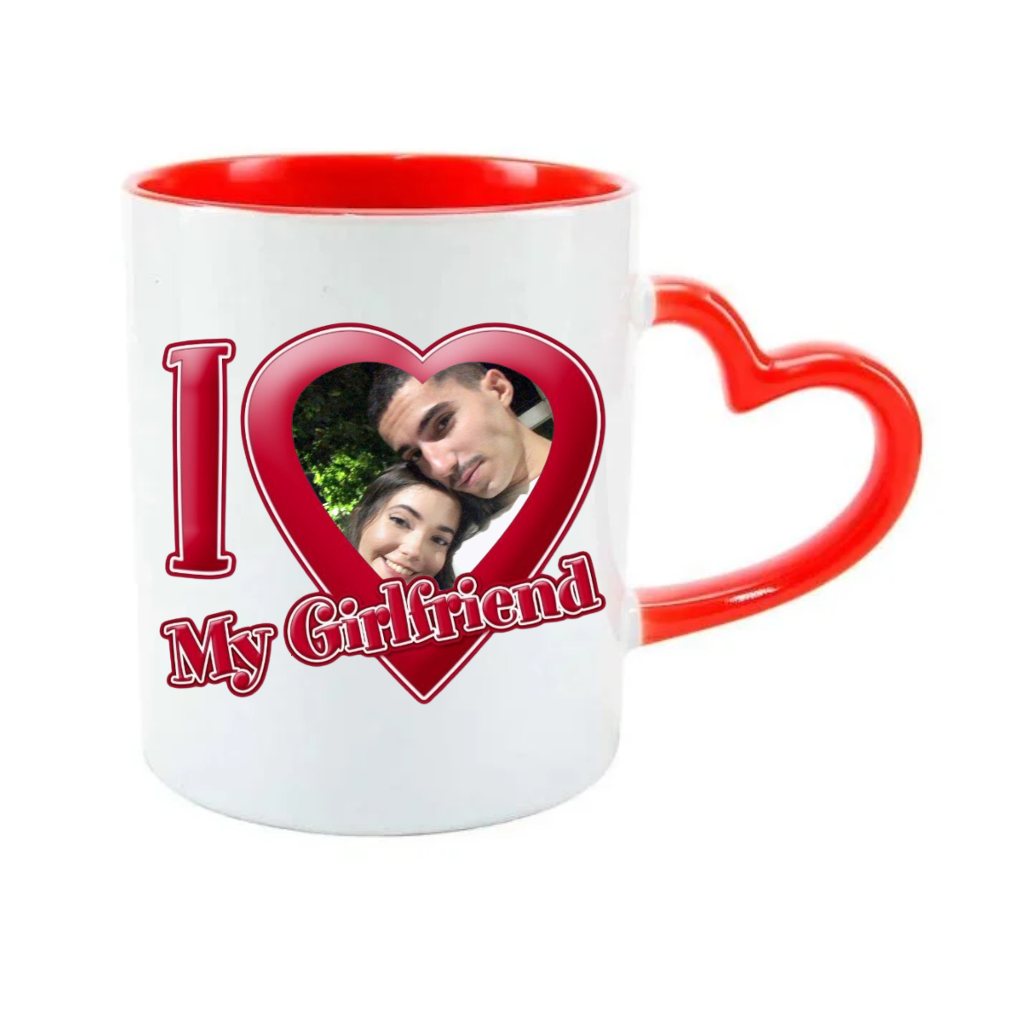 Caneca Alça Coração Personalizada Com Foto – I love My Boyfriend ou My Girlfriend Caneca Alça Coração Personalizada Com Foto – I love My Boyfriend ou My Girlfriend