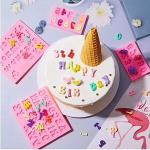Molde de Silicone Letras Alfabeto P/ Resina Confeitaria Pasta Americana - Oferta na Shopee